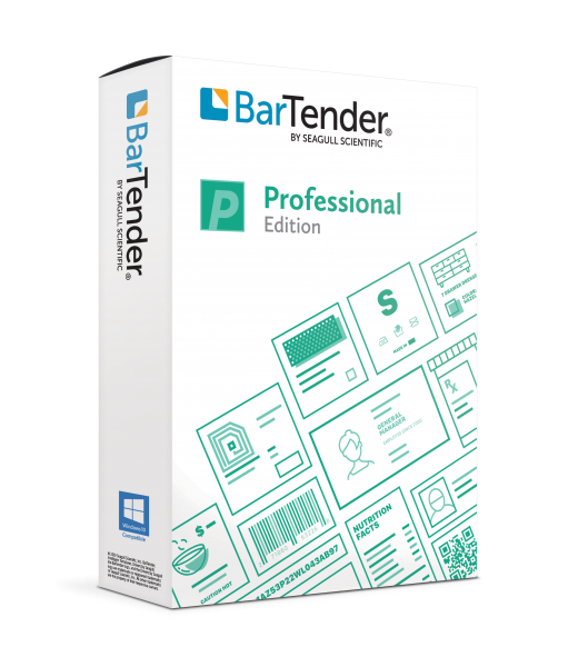 Seagull BarTender Professional Application Lizenz 2 Drucker
