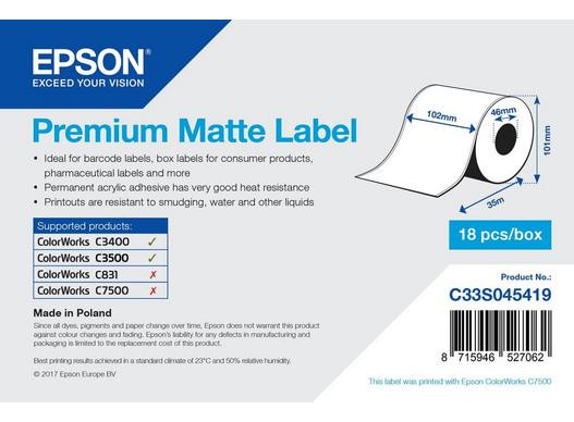 Epson Etikettenrolle, Normalpapier, 102mm